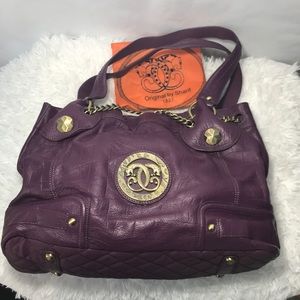Sharif purple leather handbag